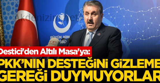 Destici: "PKK, Altılı Masa'yı destekliyor.