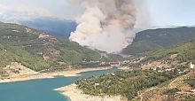 Alanya'da dün öğle saatlerinde çıkan orman yangını Kontrol altına alındı